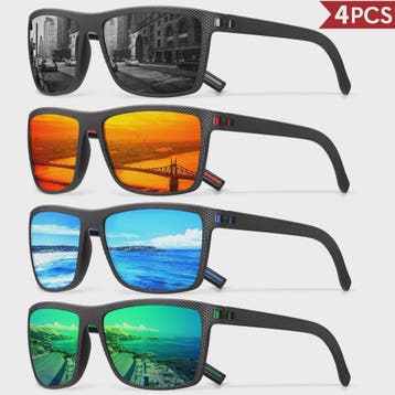 Designer Polarized Zonnebrillen Set voor Heren & Dames | UV4, Verzenden, Nieuw