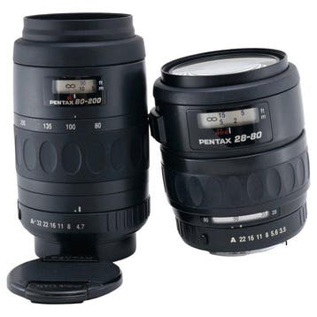 Pentax SMC PENTAX-FA 28-80mm; SMC PENTAX-F 80-200mm Zoomlens, Nieuw