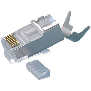 FTP stekker shielded Cat.6A RJ45 voor massieve aders per, Ophalen of Verzenden, Nieuw