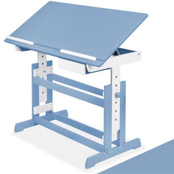 Bureau in hoogte verstelbaar 109x55x63-94cm - blauw, Verzenden, Nieuw