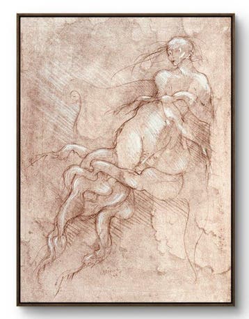 Robert Detheux (1932-2010) - Dessin surréaliste d’une Figure