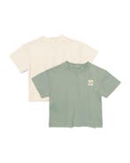 HEMA Baby T-shirts jersey - 2 stuks ecru, Verzenden, Nieuw