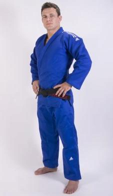 Judopak Adidas Champion | IJF | Blauw (Maat: 195), Verzenden, Nieuw, Judo, Vechtsportpak