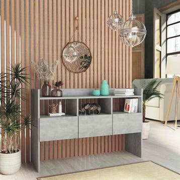 vidaXL Dressoir 105x30x70 cm bewerkt hout betongrijs, Verzenden, Nieuw, Overige houtsoorten, Minder dan 50 cm