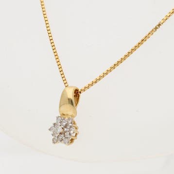 Halsketting - 14 karaat Geel goud - 0.52ct. tw. - Diamant, Nieuw