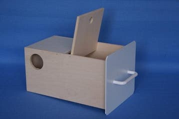 3009 Nestkast parkietenblok hout 16x29x18.5 cm hoog, Ophalen of Verzenden, Nieuw