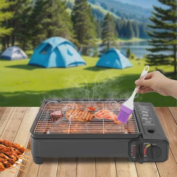 Draagbare Gas BBQ Grill & Kooktoestel - 2.2KW Outdoor Campin, Verzenden, Nieuw