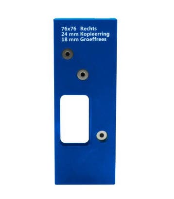Boormal voor scharnieren ronde hoek 76x76 mm rechts, Verzenden, Nieuw