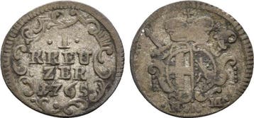 1 Kreuzer 1765 Fulda: Heinrich Viii von Bibra, 1759-1788:, Verzenden