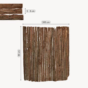 Boomschorsmat Zamora tuinscherm 0,9x3 m naturel casa.pro, Verzenden, Nieuw