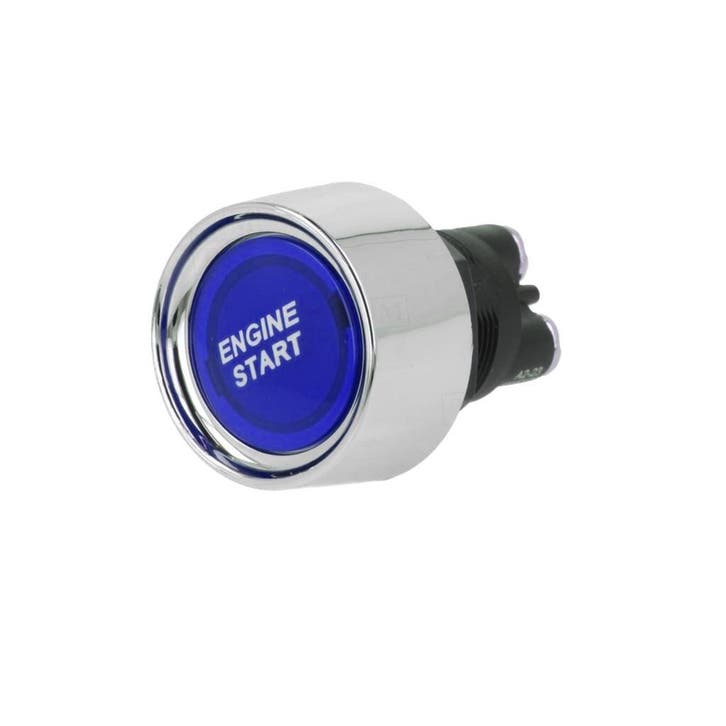 Auto motor startknop - 22mm - SPST NO - Blauw - 12V, Auto diversen, Auto-accessoires, Nieuw, Ophalen of Verzenden