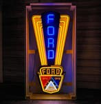 Ford Fifties Jubilee Neon Verlichting XL 71 x 150 cm, Ophalen, Gebruikt