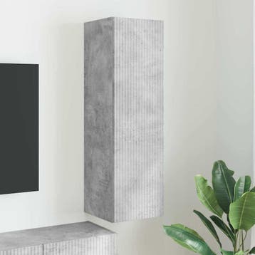 vidaXL TV Wandkast 30 x 31 x 100 cm Beton Bewerkt hout, Huis en Inrichting, Kasten | Televisiemeubels, Minder dan 50 cm, Verzenden