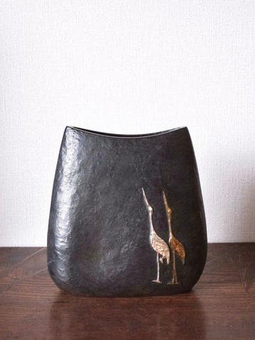 Vaas - Koper - Japan - Takaoka Bronze Vase -  Hozan, Antiek en Kunst
