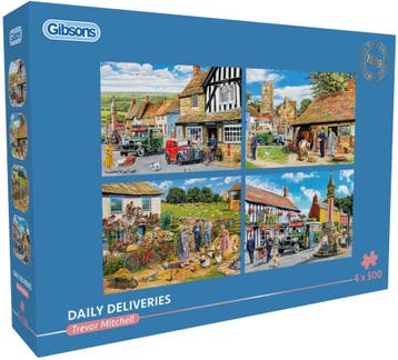 Daily Deliveries Puzzel (4x500 stukjes) | Gibsons - Puzzels, Hobby en Vrije tijd, Denksport en Puzzels, Verzenden, Nieuw