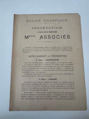 Document - Église Gnostique — Sophronius. - Deux