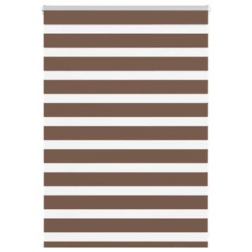 vidaXL Zebra rolgordijn 105x100 cm stofbreedte 100,9cm, Verzenden, Nieuw, Bruin