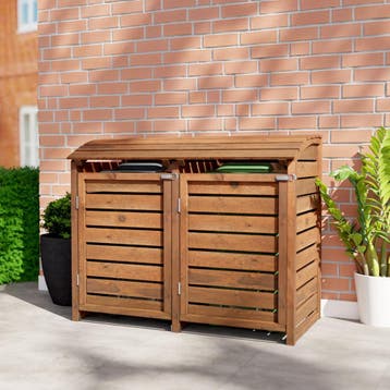Dubbele Container Ombouw Bruin Geïmpregneerd Grenen Hout, Verzenden, Nieuw, Hout