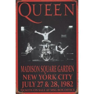 Concert Bord - Queen New York City 1982, Ophalen of Verzenden, Nieuw, Poster, Artwork of Schilderij