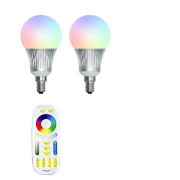 Beginners set - E14 - 2 wifi lampen - Kleur + DUAL WHITE, Ophalen of Verzenden, Nieuw