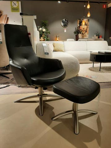 Joy relaxfauteuil + hocker **SHOWROOMMODEL**, Nieuw