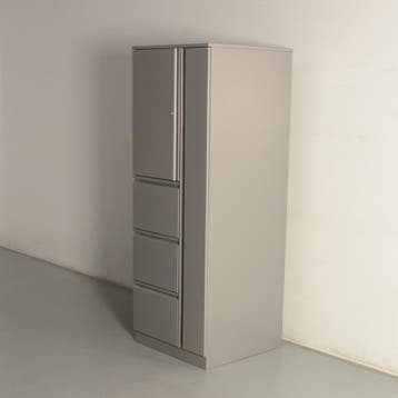Officenow lockerkast met 3 laden, aluminium, 163 x 59,5 cm, Ophalen of Verzenden, Nieuw