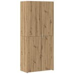 vidaXL buffetkast 2 pcs Artisan Eiken 80 x 42 x 185 cm, Minder dan 50 cm, Verzenden, Nieuw, Minder dan 100 cm