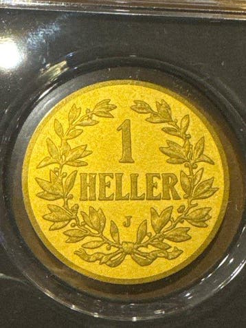 Wereld. 1 Neu-Guinea Pfennig 1894, 1/200 Oz (.999) mit CoA