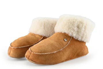 Warmbat Pantoffels in maat 37 Cognac, Overige kleuren, Verzenden, Pantoffels of Sloffen, Gedragen