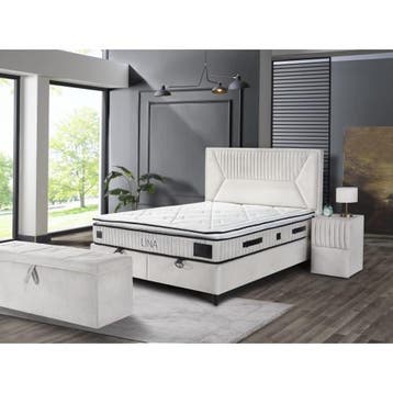 Boxspring Lina met TEDDY-stof opbergfunctie, Huis en Inrichting, Slaapkamer | Boxsprings, Ophalen of Verzenden, Nieuw, Tweepersoons