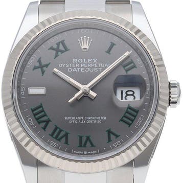 Rolex - Datejust 36 Mens Watch Oyster Slate Roman Wimbledon, Nieuw