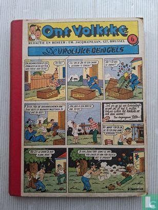 Alex [Martin] - Ons Volkske 6 - 1951, Eén stripboek, Verzenden, Gelezen, Bento, Fernando, Conscience, Hendrik [naar], Cuvelier, Paul, Jacobs, Edgar Pierre, Laudy, Jacques, Martin, Jacques, Moor, Bob de, Remi, Georges, Sjeherazade [naar], Timmermans, Gommaar, Vandersteen, Willy, Verne, Jules [naar], Verrept, Staf Julius.