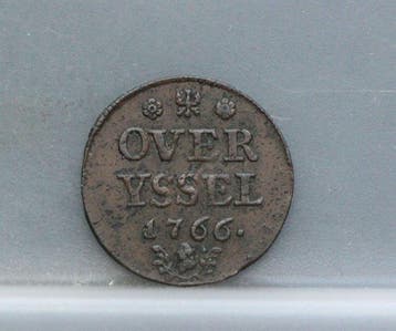Nederland Overijssel. Duit 1766 - prinsenduit (Zonder