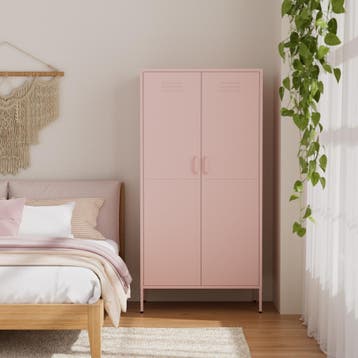 Lockerkast | Kledingkast | 90x50x180cm | Metaal | Roze, Verzenden, Nieuw