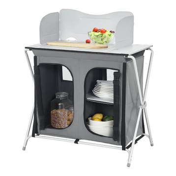 Campingkast Tullinge opvouwbaar 104,5x80x50,5 cm donkergrijs, Caravans en Kamperen, Kampeeraccessoires, Verzenden, Nieuw