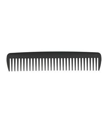 Haarkam 18cm - Grove Tanden - Zwart, Nieuw