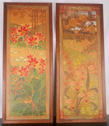 Manufacture Art Nouveau - Rare Decorative Wall Panels