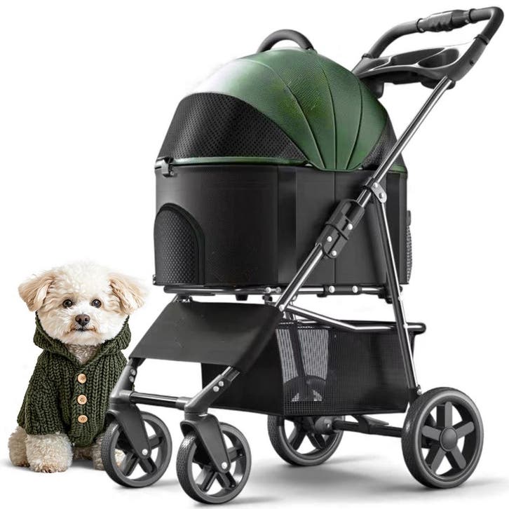 2IN1 Hondenbuggy Groen, Dieren en Toebehoren, Honden-accessoires, Nieuw, Ophalen of Verzenden