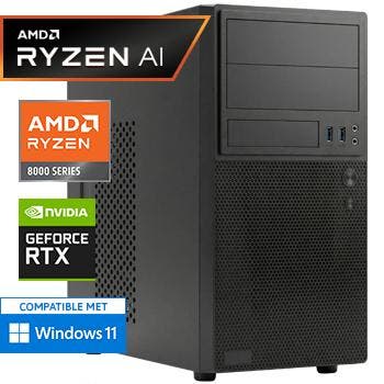 Ryzen 7 8700F - RTX 3050 - 32GB DDR5 - 1000GB Desktop PC, Computers en Software, Desktop Pc's, Nieuw