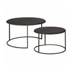 *WOONWINKEL* Tower Living Spello Ronde Salontafel Set Zwart, Huis en Inrichting, Verzenden, Nieuw