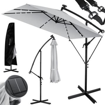 Zweefparasol - Tuinparasol - Parasol 250 cm - Met voet - Met, Verzenden, Zo goed als nieuw