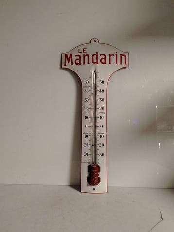 Le Mandarin - Termometro - Pubblicitario - 1930s - Emaille