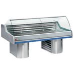 Gekoelde vitrine toonbank met gebogen ruit, op sokkels, Zakelijke goederen, Horeca | Keukenapparatuur, Verzenden, Nieuw in verpakking
