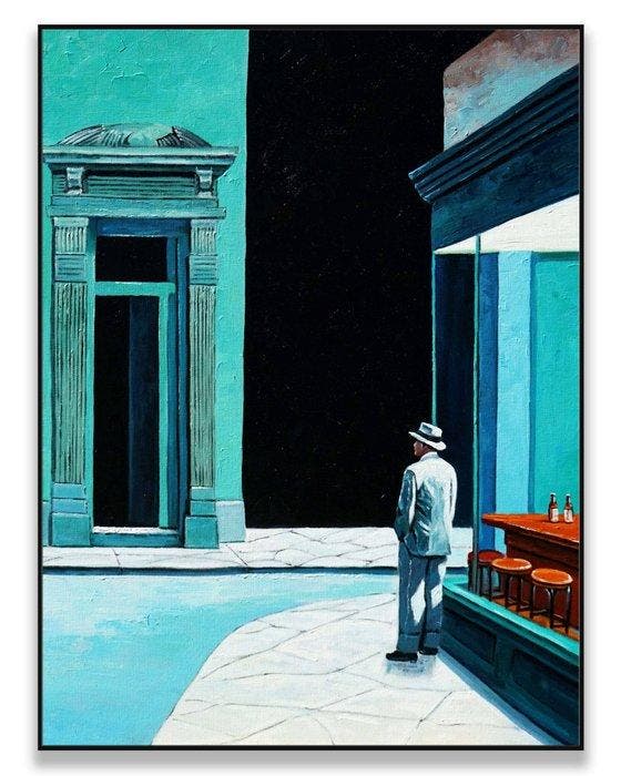 Pippo - The Last Open Bar, Antiek en Kunst, Kunst | Schilderijen | Modern