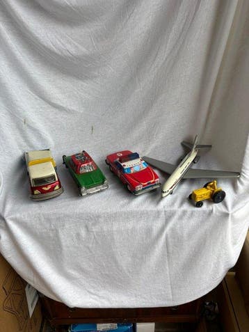 Verzameling Blikken Speelgoed – SAS Vliegtuig, Auto’s, Truck, Antiek en Kunst