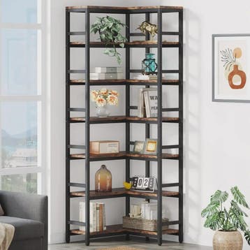 Industriële Hoek Boekenkast 7 Lagen - 200cm Hoog - Stijlvol, Huis en Inrichting, Verzenden, Nieuw