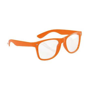 Party zonnebrillen neon oranje voor volwassenen - Feestbri.., Ophalen of Verzenden, Nieuw