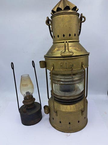 Masthead lamp - Koper, Messing, Glas