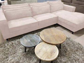 Loungebank Ilpendam - loungebanken - Wit, Nieuw, Stof