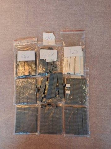 Lego Onderdelen - LEGO - 528x Brick, Modified 1 x 2 with, Nieuw